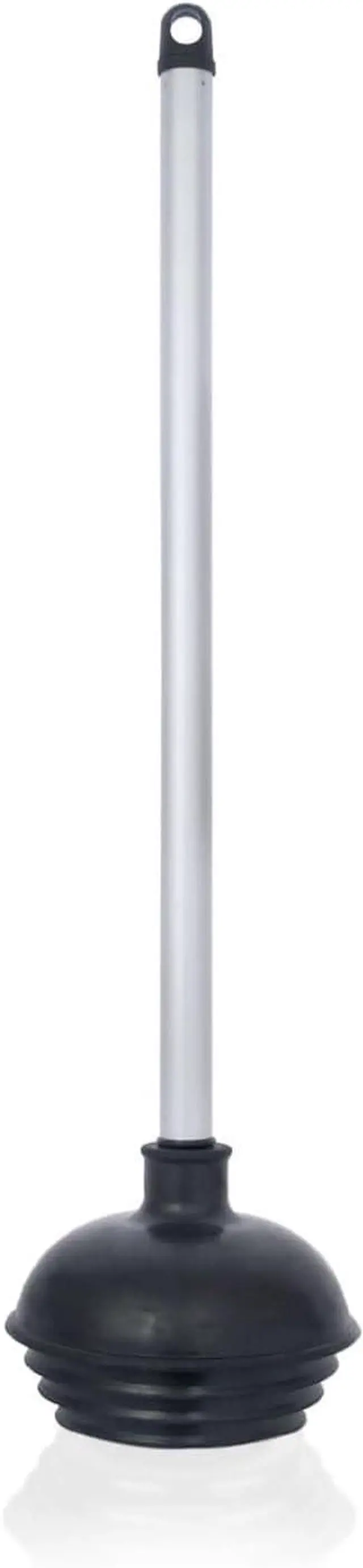 Main image of 60166A Toilet Plunger with Patented All-Angle Design, Heavy-Duty Toilet Bowl Plunger with Aluminum Handle, Bathroom Necessity, Black, 1-Pack