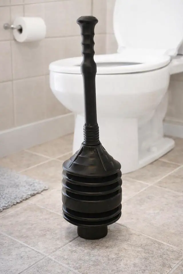 Alt view image 3 of 7 - Accordion Toilet Plunger High-Force Clog Remover for Toilets, Sinks, Tubs and Showers, Black