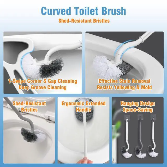 Alt view image 7 of 7 - Toilet Plunger, High-Pressure Plungers for Bathroom, Toilet Brush and Plunger Set - Powerful Air Drain Unclogger & Heavy-Duty Clog Remover for Bathroom Drains, and Clogged Pipes