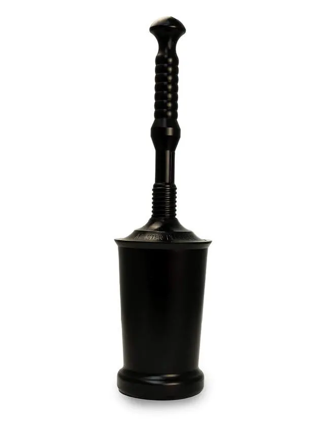 Alt view image 2 of 7 - MP500-3TB Heavy Duty Bathroom Toilet Plunger Kit with Tall Bucket. Equipped with Air Release Valve, Black
