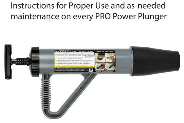 Alt view image 2 of 6 - PRO Power® Super Plunger® - Powerful Toilet Plunger Utilizing Water Pressure to Clear Clogs - Made in USA by Disabled Veterans (Plunger Only)