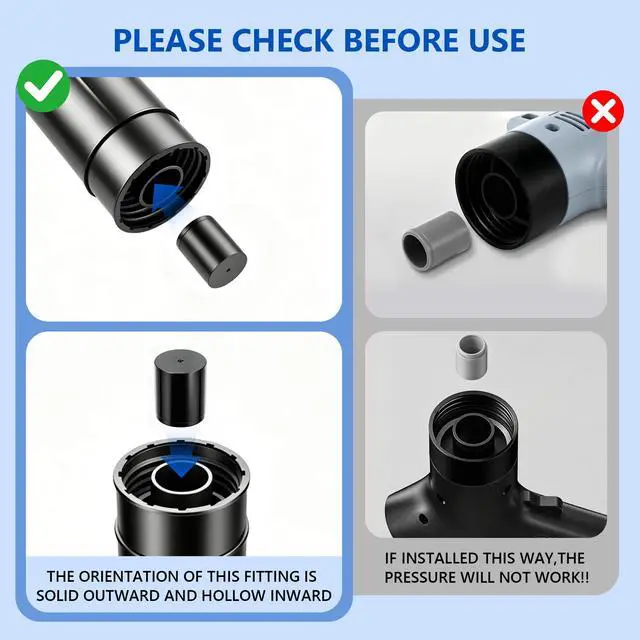 Alt view image 6 of 7 - Toilet Plunger, High Pressure Toilet Plunger, Air Drain Blaster with Visual Barometer, Stainless Steel Drain Clog Remover Heavy Duty Plunger for Bathroom,Toilet, Kitchen, Floor Drain