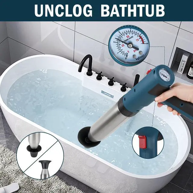 Alt view image 3 of 7 - Battery Powered Electric Toilet Plunger,Plunge Blaster,Powered Plunger,High Pressure Toilet Plunger,Air Toilet Plunger,Air Plunger for Toilet
