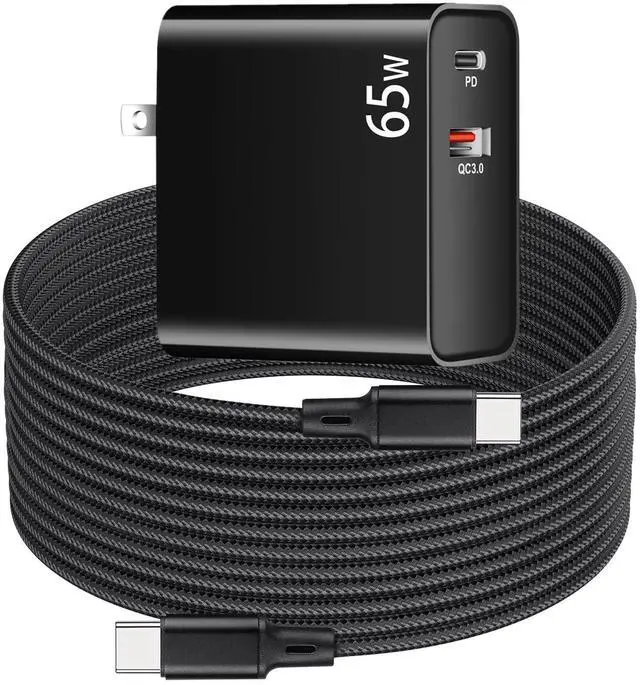 Main image of PD65W USB C Super Fast Charger for Meta Quest 3s & 3 & 2 VR Headsets, Black