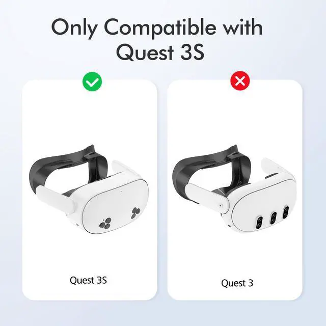 Alt view image 2 of 7 - Face Pad for Meta Quest 3S Facial Interface for Oculus Quest 3S Accessories Vr Face Cover Replacement with Sweet-Proof PU Leather Foam Cushion Black