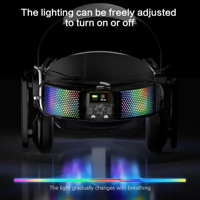Alt view image 7 of 7 - Head Strap for Meta Quest 3/3S, Audio VR Head Strap with 10000mAh Battery & Detachable Speakers, Charge and Use Headphones Simultaneously, Carbon Fiber Design, Fast Charging VR Accessories