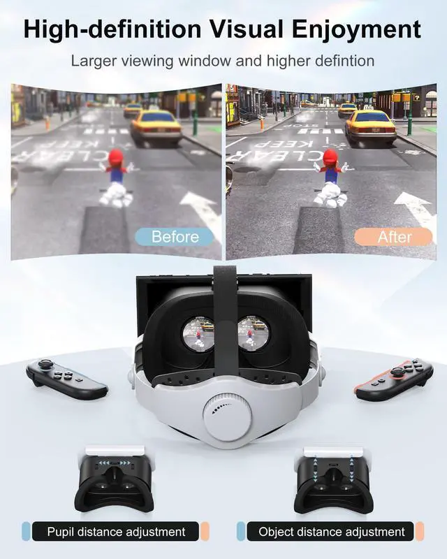 Alt view image 3 of 7 - Upgraded VR Headset Compatible with Nintendo Switch 2 (2025), Switch 2 Virtual Reality VR Glasses with Adjustable HD Lenses and Comfortable Head Strap, Virtual Boy 3D Goggles for Switch 2 Accessories