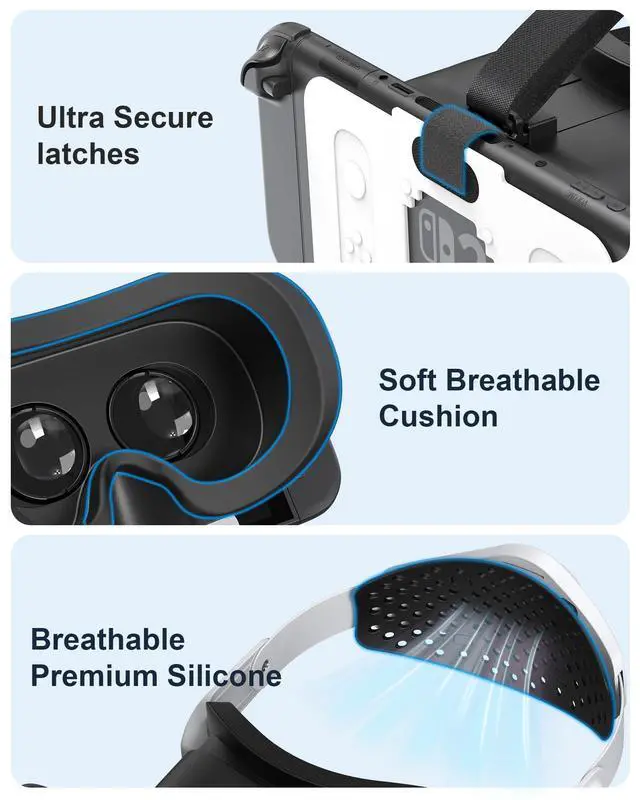 Alt view image 7 of 7 - Upgraded VR Headset Compatible with Nintendo Switch 2 (2025), Switch 2 Virtual Reality VR Glasses with Adjustable HD Lenses and Comfortable Head Strap, Virtual Boy 3D Goggles for Switch 2 Accessories