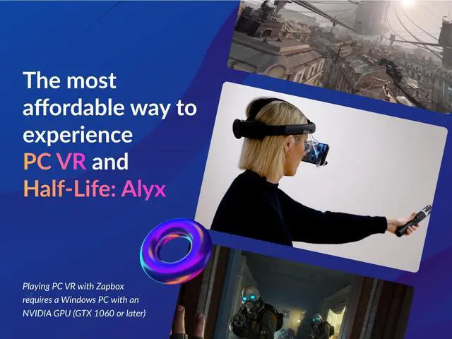 Alt view image 5 of 6 - | 4 | Next-gen iPhone VR Headset with 2 Motion Controllers, Free Apps, PC VR and Mixed Reality Support | Paint in 3D, Watch Spatial Videos, and More