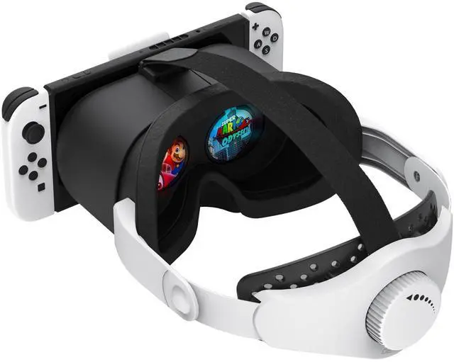 Main image of Upgraded VR Headset for Nintendo Switch, Switch OLED Model Virtual Reality Glasses with Adjustable HD Lenses and Head Strap, Labo VR Kit 3D Goggles Accessory