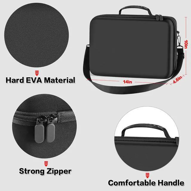 Alt view image 6 of 7 - Hard Carrying Case for Meta Quest 3S/3/2 Headset, Inside Grey