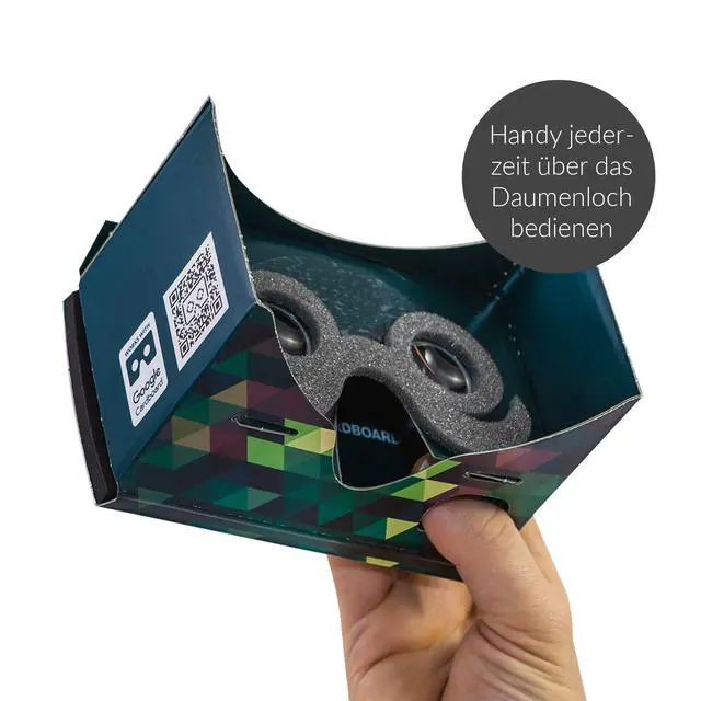 Alt view image 6 of 7 - POP! Cardboard Google Cardboard with Free Head Strap and Cushion for Android and iPhone, Fits Every Phone, Including Lenses, 3D VR Glasses Virtual Reality Viewer VR Goggles