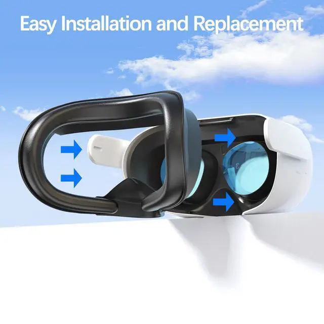 Alt view image 2 of 5 - Face Cushion Pad for Meta Quest 2 VR Facial Interface Replacement PU Leather Foam for Oculus Quest 2 Vr Cover