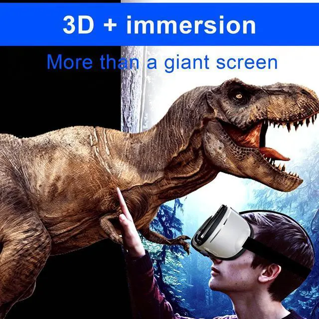 Alt view image 7 of 7 - Virtual Reality Headset for Phone with Controller, 3D VR Glasses Adjustable VR Virtual Reality Goggles, Compatible 5.0-7.0 inch for iPhone & Android, for Movies GamesBlack
