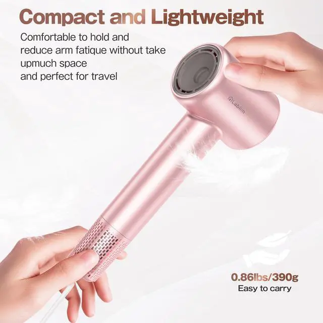 Alt view image 6 of 7 - Hair Dryer, High-Speed Ionic Blow Dryer 110,000 RPM Motor, Rose