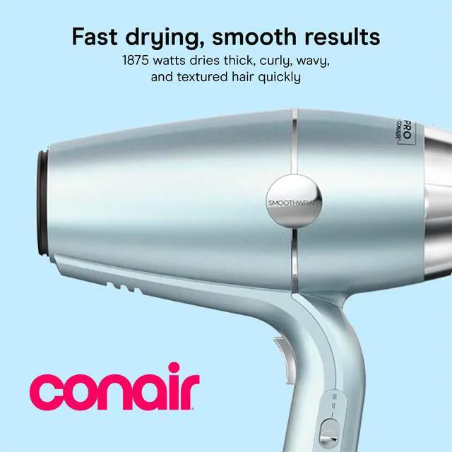 Alt view image 2 of 7 - SmoothWrap Ionic Hair Dryer, Diffuser & Concentrator, 1875W, Mint