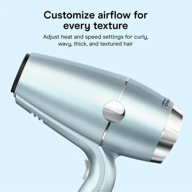 Alt view image 6 of 7 - SmoothWrap Ionic Hair Dryer, Diffuser & Concentrator, 1875W, Mint