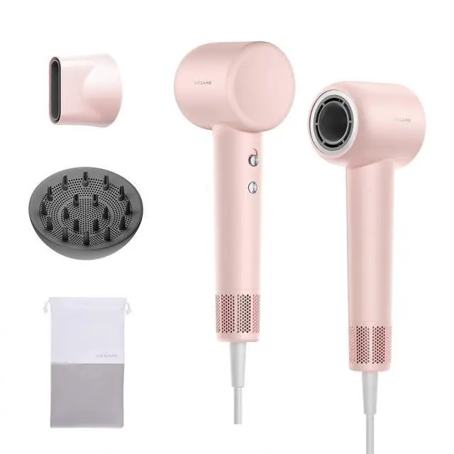 Main image of Gleam Travel Hair Dryer for Women, 110,000RPM High Speed Hair Blower with Diffusers, Fast Drying, 200M Negative Ions for Frizz-Free, Smart Heat Control, Compact Hair Dryer