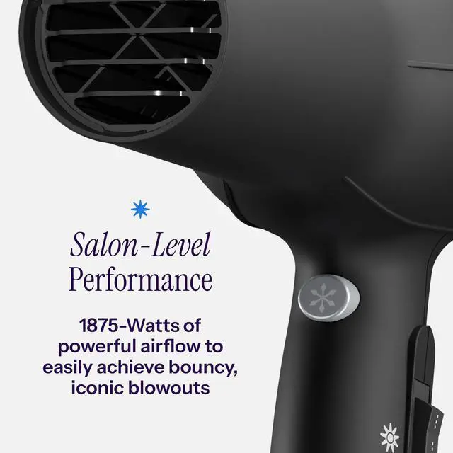 Alt view image 2 of 6 - Pro Artist 1875 Watt Turbo Ionic Salon Hair Dryer, Black
