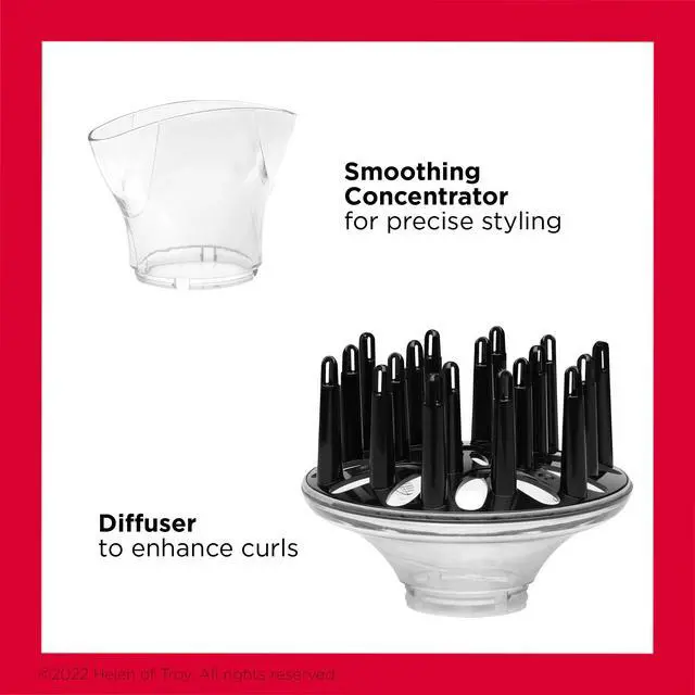 Alt view image 7 of 7 - Volume Booster, Hair Dryer with Curl Enhancing Diffuser, White