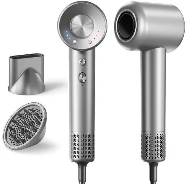 Main image of Hair Dryer, 160000 RPM High-Speed Ionic Blow Dryer with Magnetic Diffuser, Fast-Drying Hair Dryer for Women, 500M Negative Ions Frizz Control, Low-Noise Hairdryer & Salon