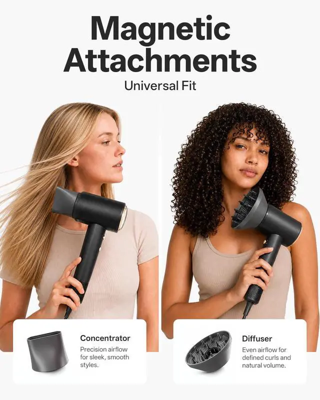 Alt view image 2 of 7 - Hair Dryer, High-Speed Blow Dryer with Magnetic Diffuser,110000 RPM