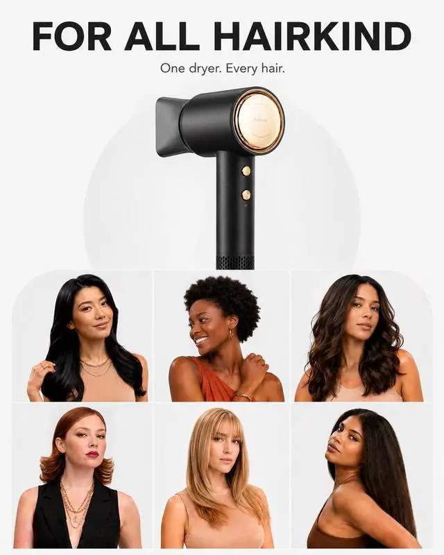 Alt view image 6 of 7 - Hair Dryer, High-Speed Blow Dryer with Magnetic Diffuser,110000 RPM