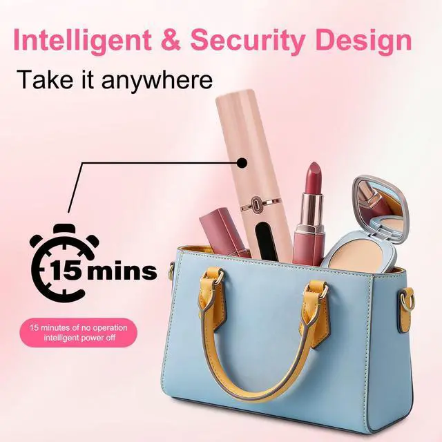Alt view image 7 of 7 - Cordless Hair Straightener Brush, 500M Negative Ions Fast Heating Straightening Comb, Rechargeable Anti-Scald LED Display Hair Brush for Women, Travel Portable Styling Tool with 5D Dense Bristles