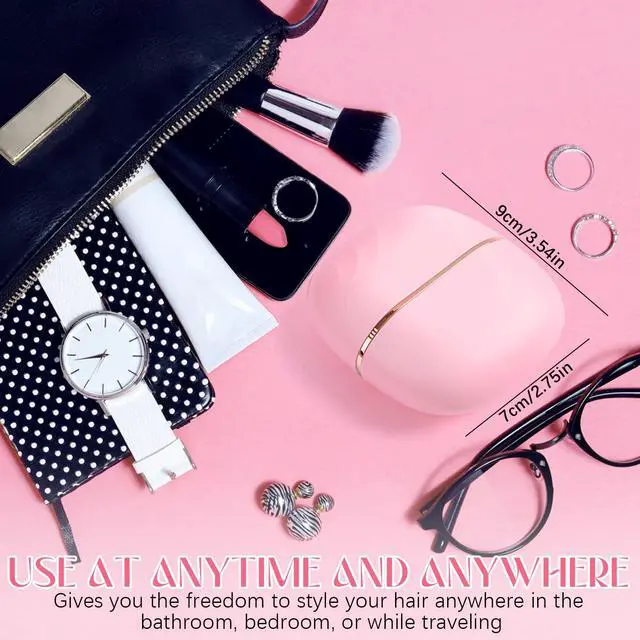 Alt view image 7 of 7 - Mini Hair Straightener, Cordless&Rechargeable Portable Hair Straightener Brush with 3 Temperature Setting, Fast Heating Hot Comb&Anti-Scald Shell Plates,Mini Straightener Brush for Home Travel Gift