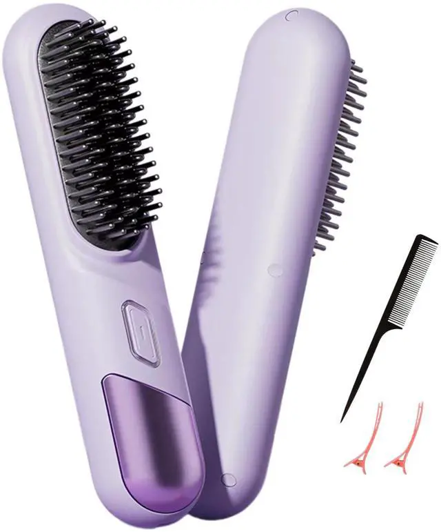 Main image of Cordless Hair Straightener BrushGo Brush Pro for Short Hair with Million Negative Ions, Portable Mini Straightener Flat Iron 4 Temps Fast Heating Ceramic Coating,Hot Comb for Women Travel