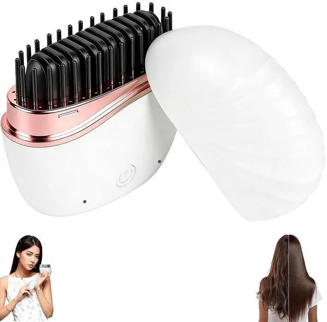Main image of Mini Hair Straightener, New Rechargeable Wireless Portable Hair Straightener Comb, 2-Speed Temperature Control, Cordless Mini Hair Straightener Brush, Heat-Resistant Shell Travel Comb