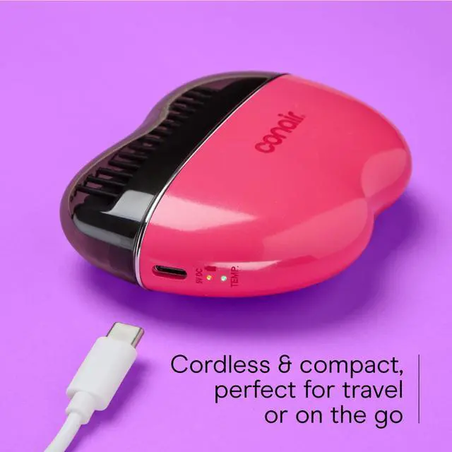 Alt view image 5 of 7 - Heated Hair Brush, Ceramic Ionic Smoothing Technology, Rechargeable