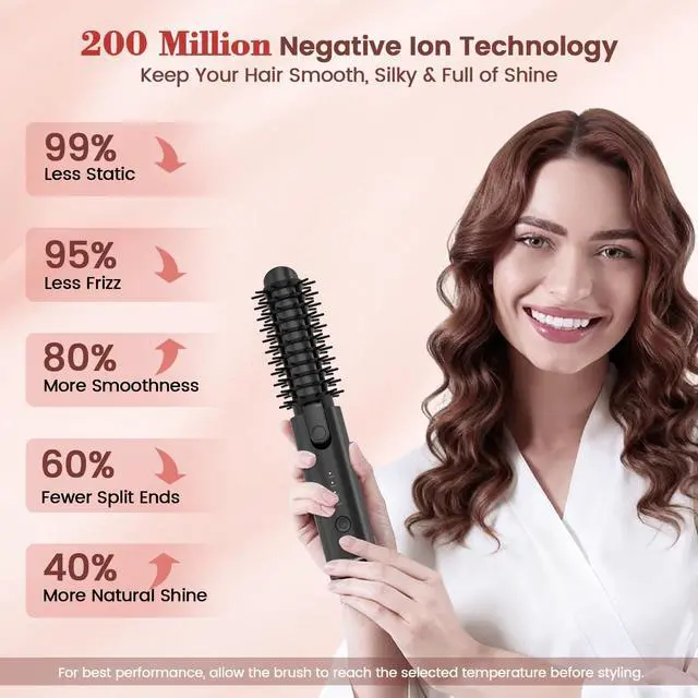 Alt view image 4 of 7 - Cordless Hair Curling Iron, Portable 1.5" Hair Curler Rechargeable