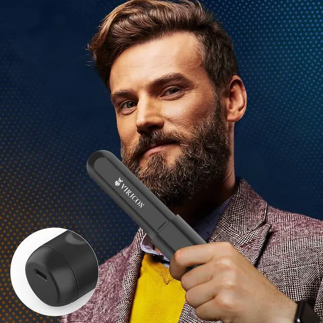 Alt view image 2 of 7 - Beard Straightener for Men, 2-in-1 Heated Hair & Beard Comb