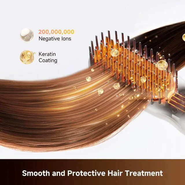 Alt view image 2 of 7 - Silky Cordless Hair Straightening Comb, Rechargeable Ionic Straightener Brush for Women, 2Billion Ions, Even Heating MCH & 7 Temp Settings Hot Comb, 5D Wide-Bristle Design, PortableTravel Size