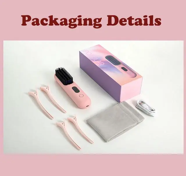 Alt view image 7 of 7 - Porta Cordless Hair Straightener Brush,Upgraded 230 446°F 9600mAH Capacity