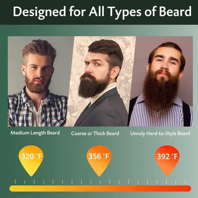 Alt view image 3 of 7 - Cordless Beard Straightener for Men, Heated Beard Brush For Travel & Home