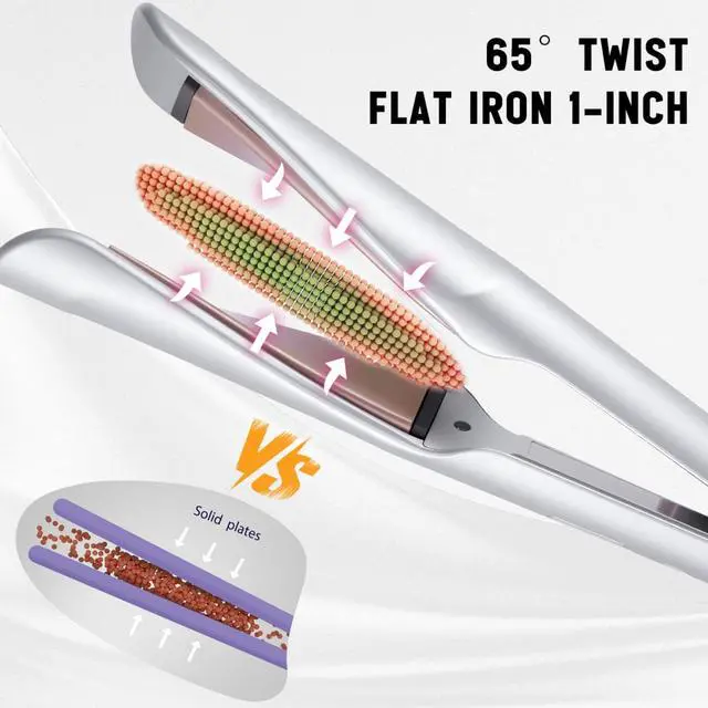 Alt view image 2 of 7 - Hair Straightener and Curler 2-in-1, Flat iton Hair Straightener