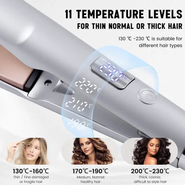 Alt view image 5 of 7 - Hair Straightener and Curler 2-in-1, Flat iton Hair Straightener
