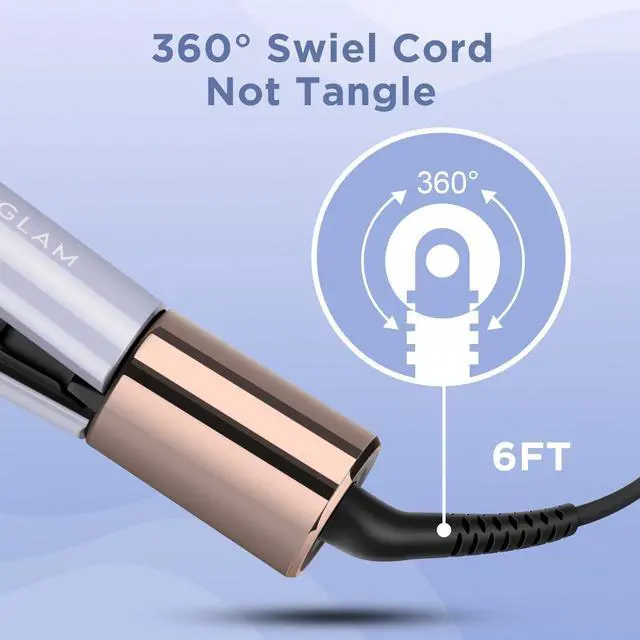 Alt view image 5 of 7 - Infrared Titanium Flat Iron Hair Straightener 1 Inch