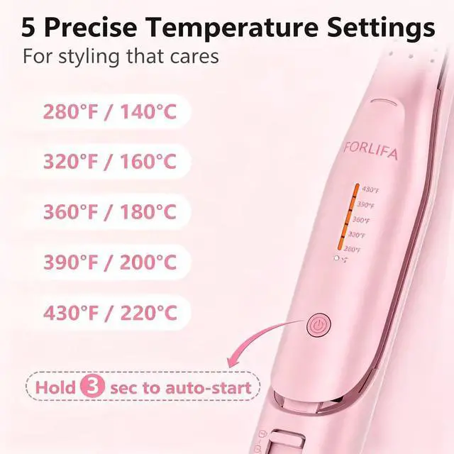 Alt view image 5 of 7 - Pencil Curling Iron, Cool Curl Pencil Curling Iron for Short Hair, Pixie Cut & Edge, 0.6'' Mini Flat Iron Hair Straightener, Portable Travel 2 in 1 Flat Curling Iron, Anti-Scald, Dual Voltage