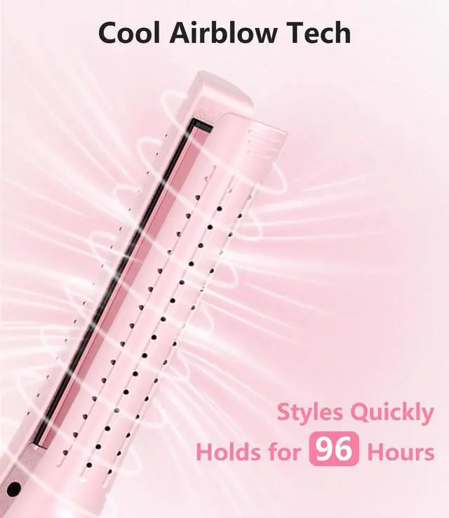 Alt view image 4 of 7 - Pencil Curling Iron, Cool Curl Pencil Curling Iron for Short Hair, Pixie Cut & Edge, 0.6'' Mini Flat Iron Hair Straightener, Portable Travel 2 in 1 Flat Curling Iron, Anti-Scald, Dual Voltage