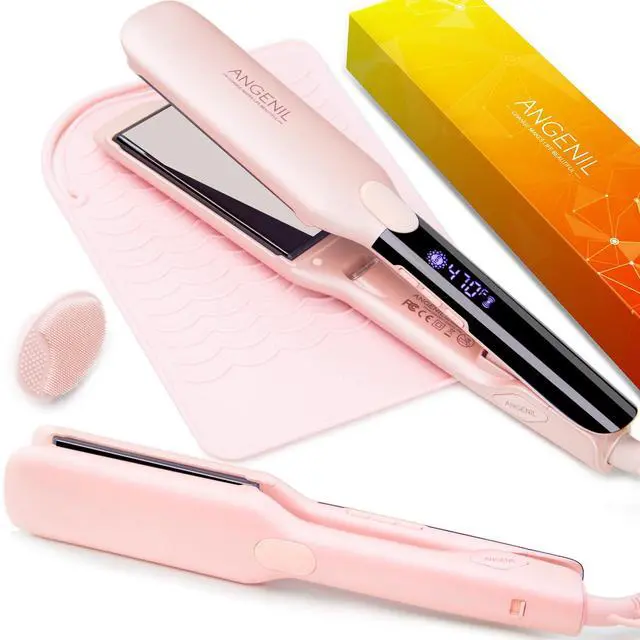Main image of Pro Titanium Flat Iron 1.75" Wide, Dual Voltage Hair Straightener