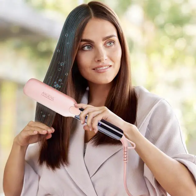 Alt view image 2 of 7 - Pro Titanium Flat Iron 1.75" Wide, Dual Voltage Hair Straightener