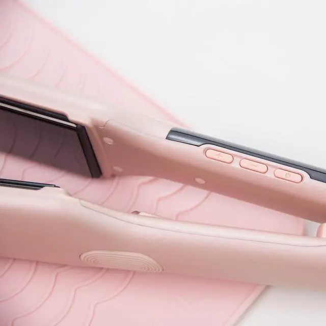 Alt view image 6 of 7 - Pro Titanium Flat Iron 1.75" Wide, Dual Voltage Hair Straightener