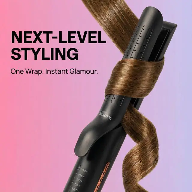 Alt view image 5 of 7 - 360° Airflow Styler Curling Iron | 2-in-1 Hair Straightener and Curler with Cool Air Flow Vents | Professional Flat Iron with Ionic Wand to Lock in Curls for Long & Short Hair, Black