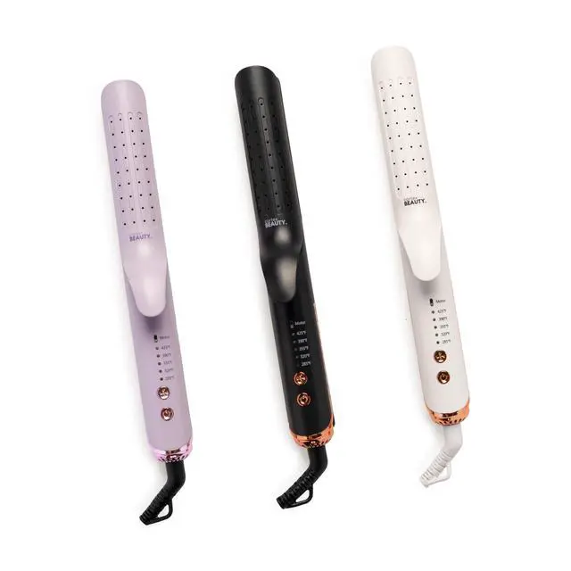 Alt view image 7 of 7 - 360° Airflow Styler Curling Iron | 2-in-1 Hair Straightener and Curler with Cool Air Flow Vents | Professional Flat Iron with Ionic Wand to Lock in Curls for Long & Short Hair, Black