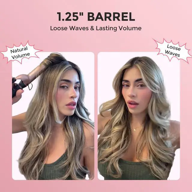 Alt view image 7 of 7 - 5 in 1 Curling Iron with Interchangeable Ceramic Barrels (0.35"-1.25"), Curling Wand Set with Flat Iron Hair Straightener, Instant Heat Up, Dual Voltage Hair Curler, Gifts for Women