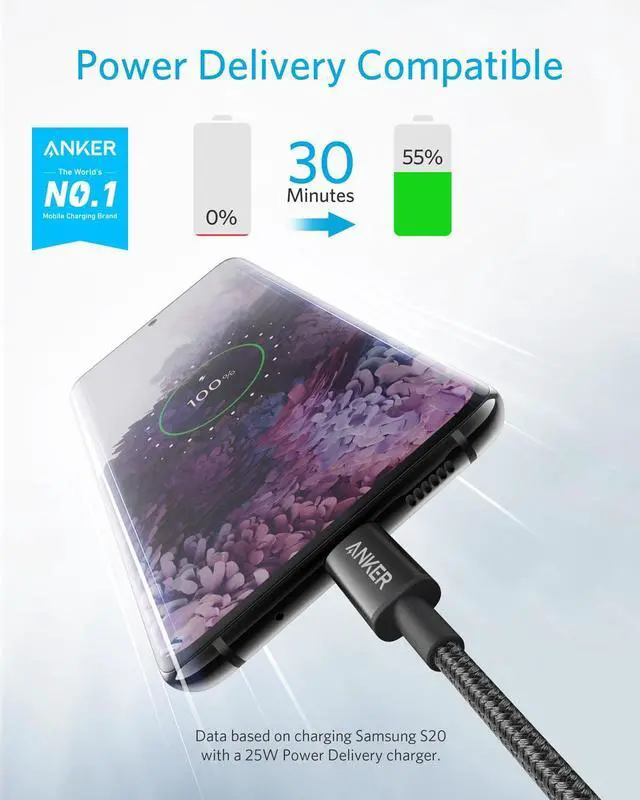 Alt view image 2 of 7 - USB C to USB C Cable, 60W Fast Charging Cable (2-Pack, 3.3 ft, Black) | For iPhone 17 Series, iPad mini 6, and More