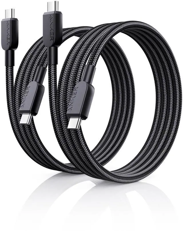 Main image of USB C to USB C Cable (2Pack, 3FT),240W Type-C Fast Charging Cord for iPhone 17/16 Series,MacBook Pro 2020,iPad Air 4 and More (Black)